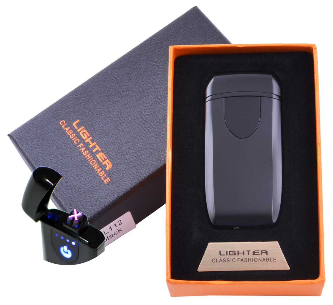 

Электроимпульсная зажигалка в подарочной коробке Lighter Smile Silver