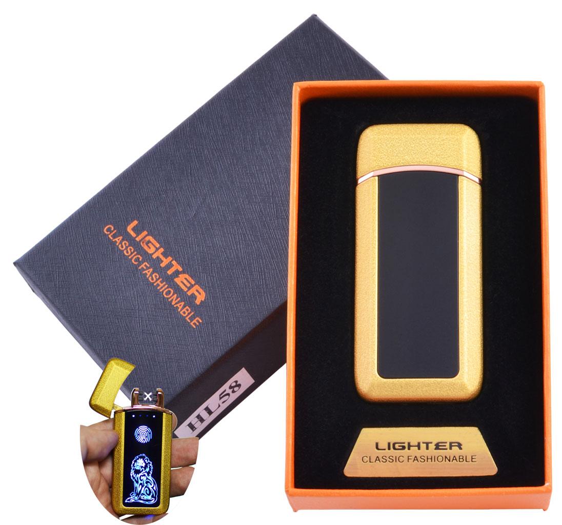 

Зажигалка в подарочной коробке Лев (Двойная молния) Wisdom Gold