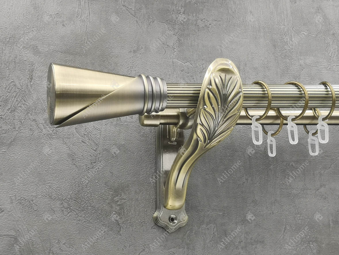 

Карниз Quadrum Дункан 300 см двойной Антик ретро 25/19 мм рифленая (кольца с крючками)