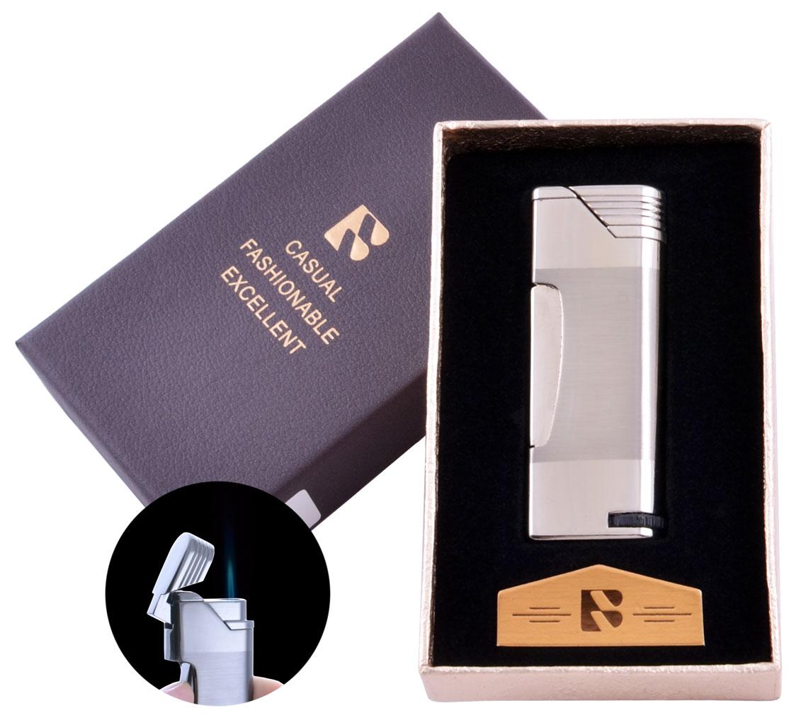 

Зажигалка в подарочной коробке Hero 7 (Острое пламя) Silver