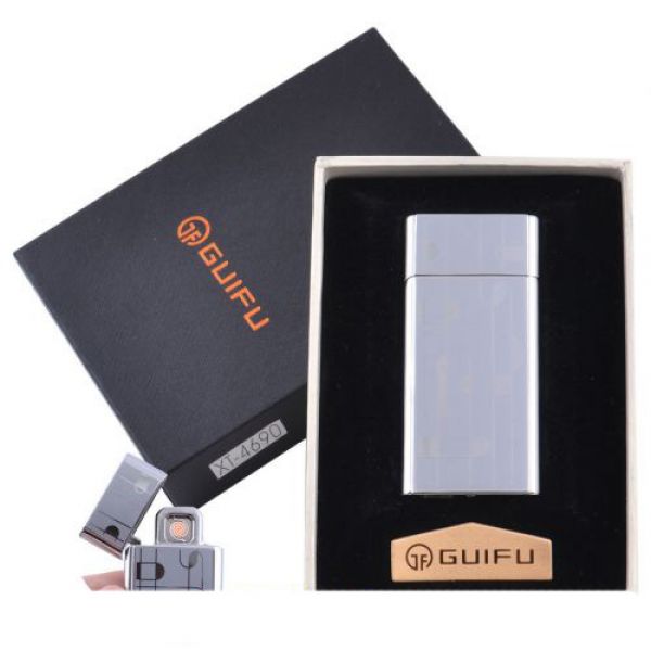 

Зажигалка в подарочной упаковке Guifu (Двухсторонняя спираль накаливания, USB)
