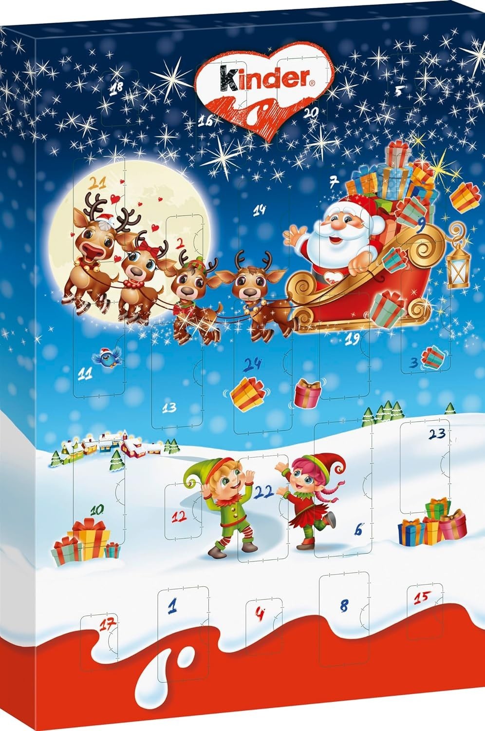 Киндер адвент календарь с сладостями Kinder ADVENT (39*26*3) 150 g ...