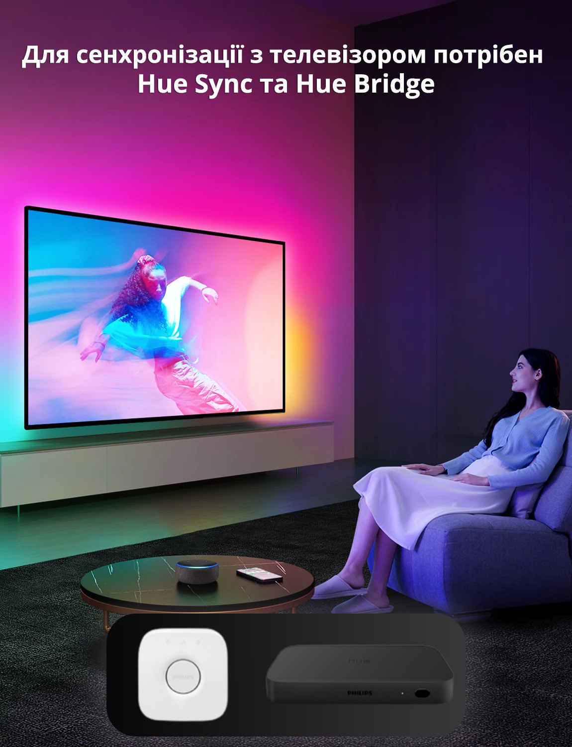 Комплект Philips Ambilight 65' (Світлодіодна стрічка Philips Hue