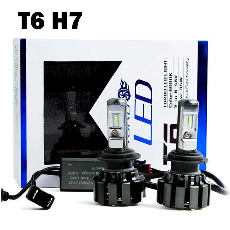 Комплект светодиодных LED ламп Xenon T6-H7 Ксенон P001 8000Lm – фото ...