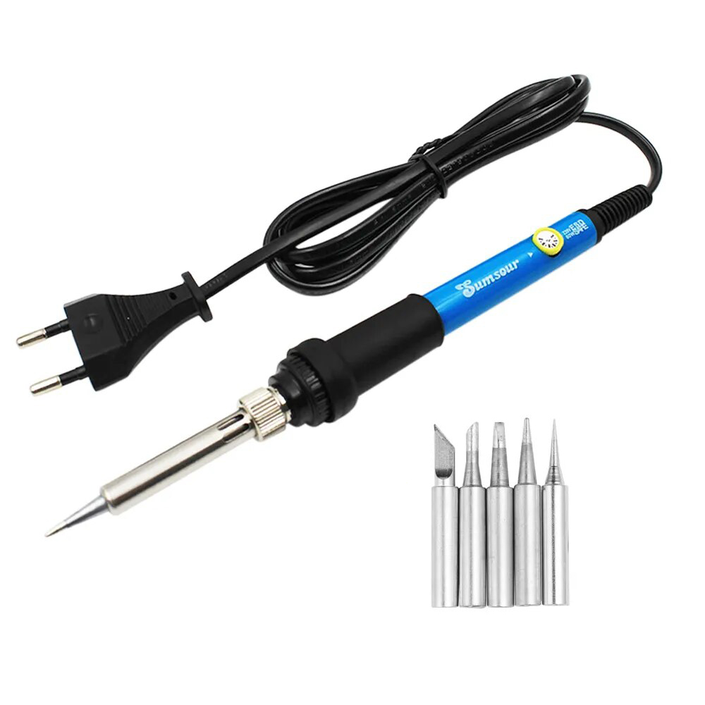 Паяльник с регулировкой температуры и жала 5шт, 60Вт – фото, отзывы ...