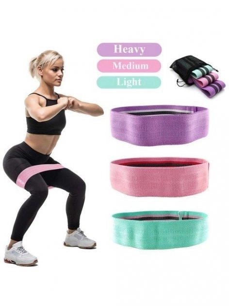 Тканевые резинки для фитнеса и спорта U-Powex Hip Resistance Band набор ...
