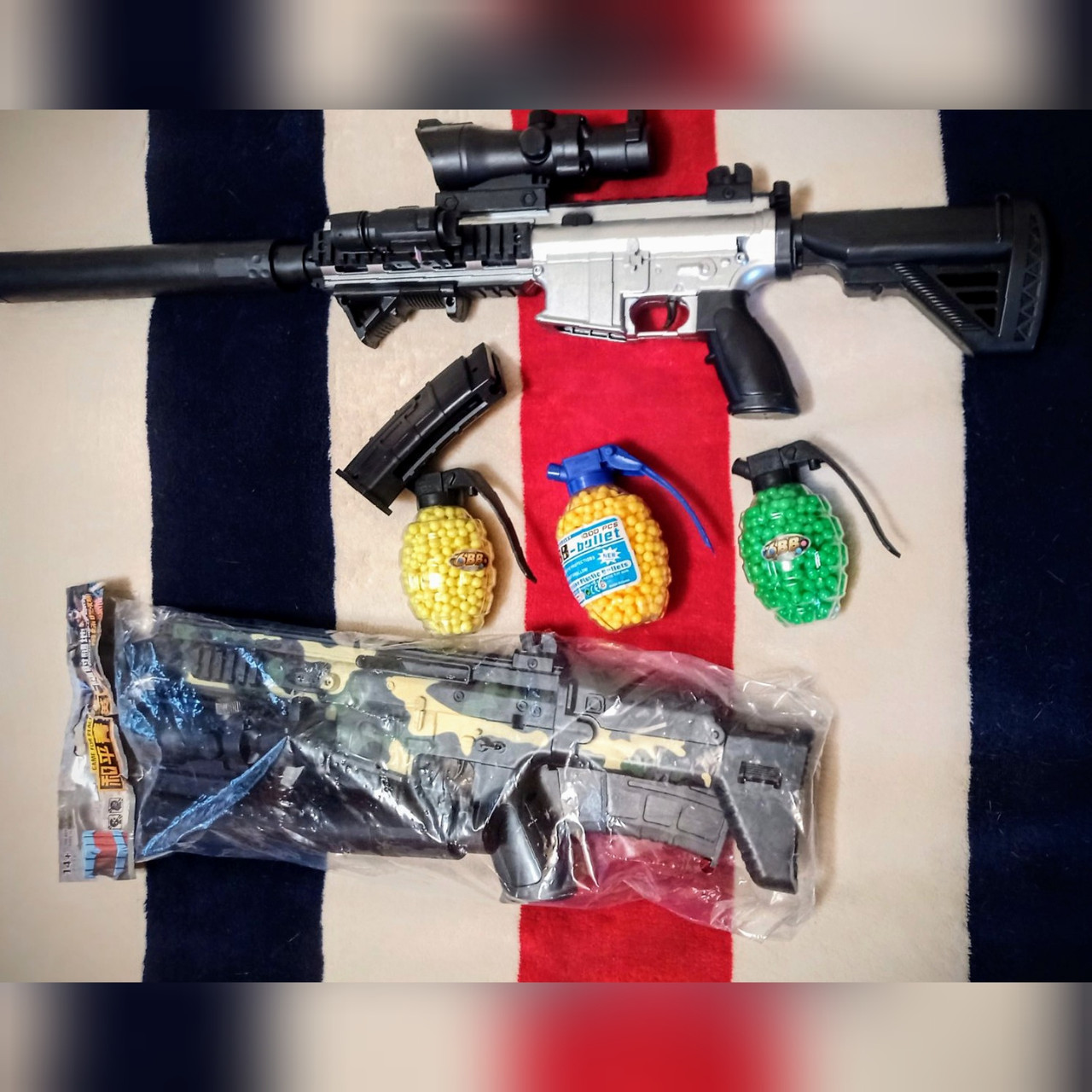 Іграшкова Зброя Автомат Colt M16 з глушником на пластикових кульках ...