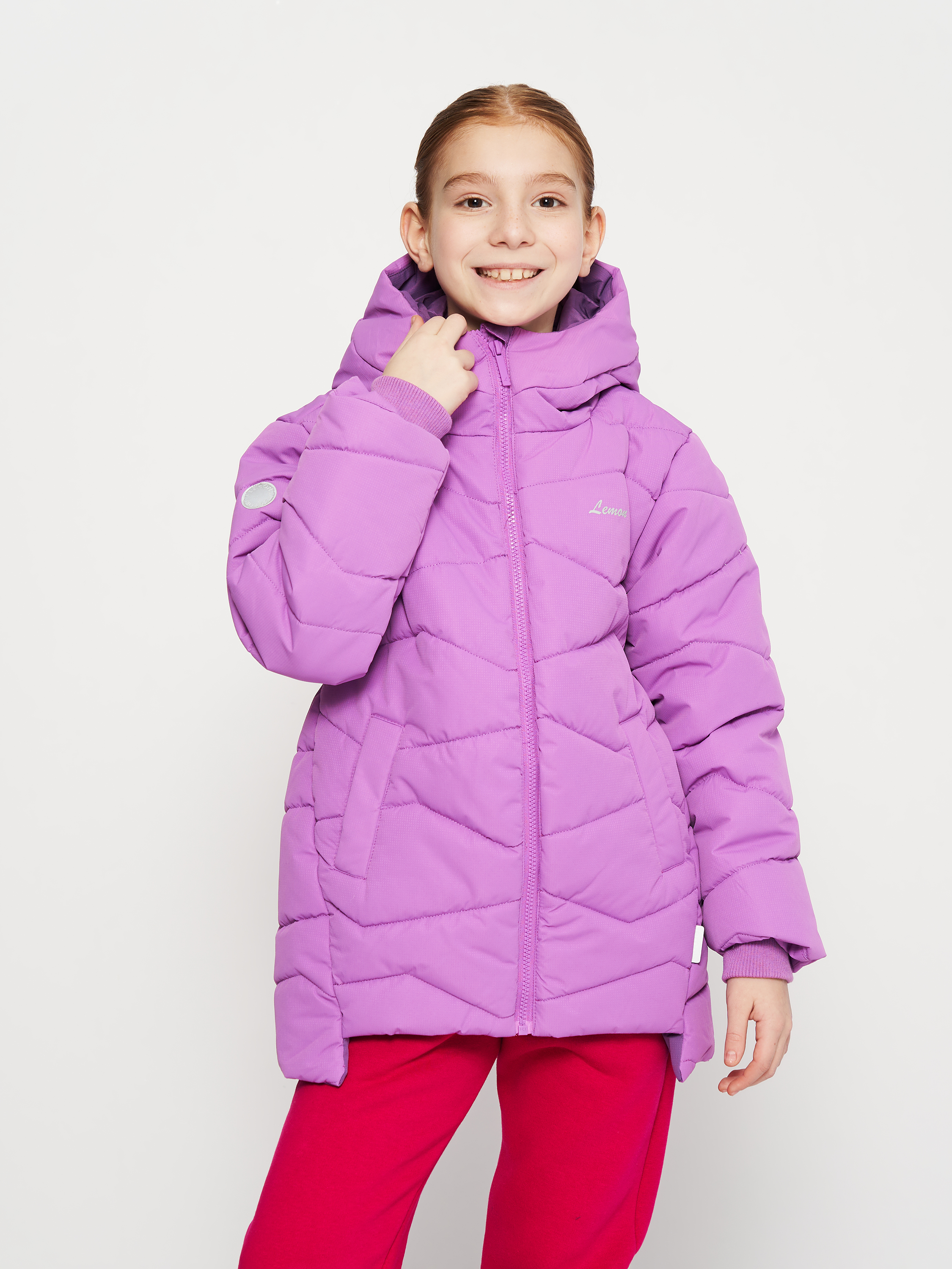 Акция на Дитяча демісезонна куртка для дівчинки Lemon ZL3152101OJG-007 134 см Рожева от Rozetka
