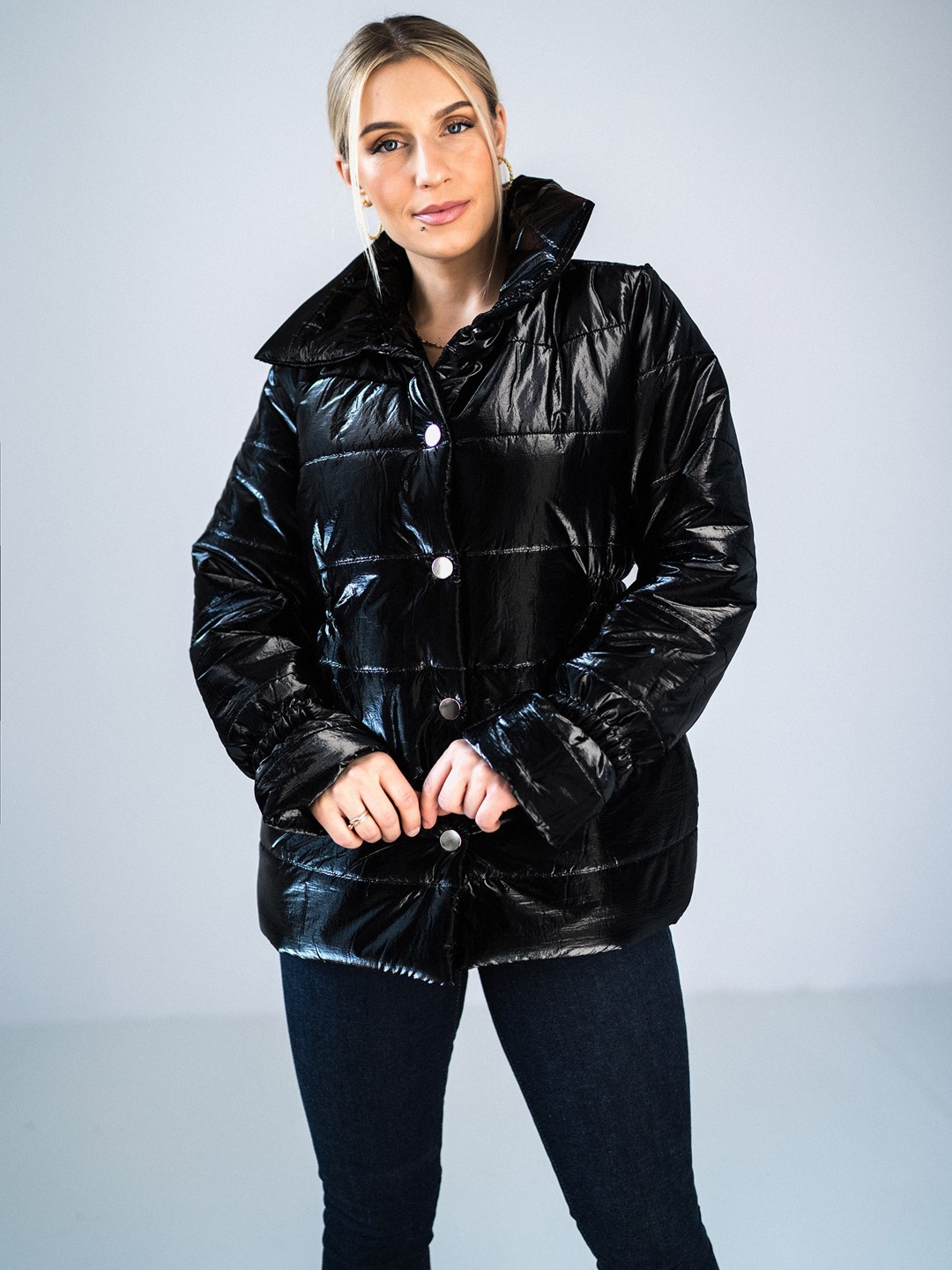Акція на Куртка жіноча Figl M933 L/XL Чорна від Rozetka
