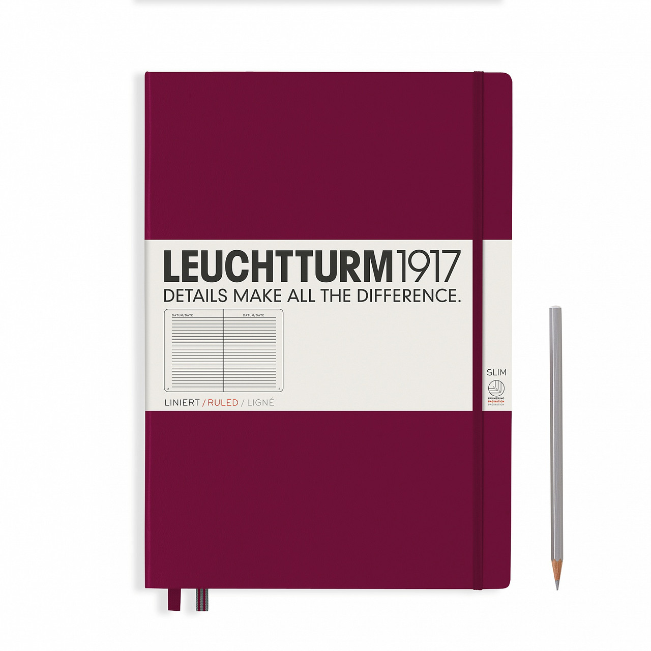 

Блокнот Leuchtturm1917 MasterSlim A4+ (22,5х31,5 см) Винний Лінія (359784)