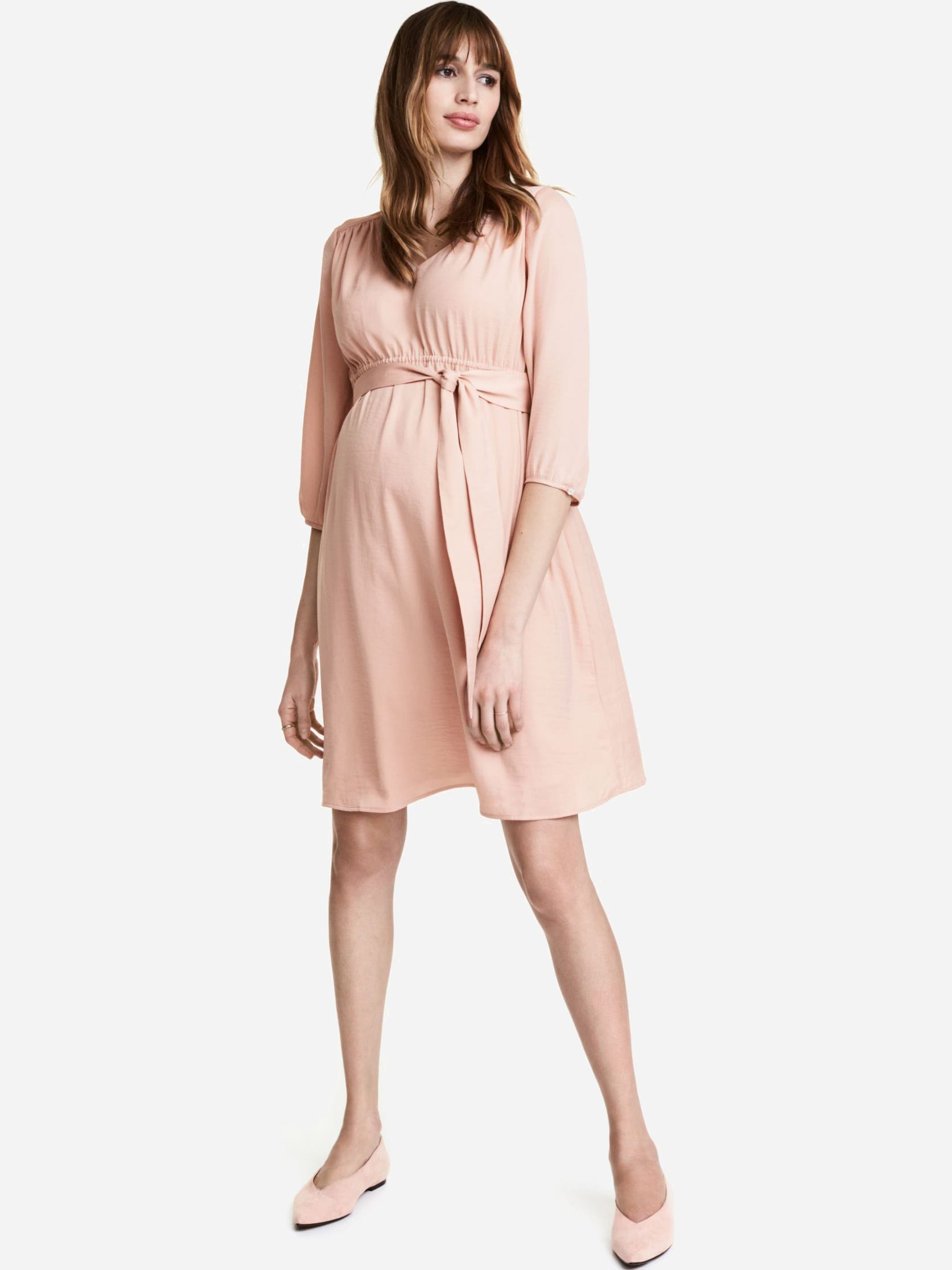 Акція на Сукня для вагітних міні жіноча H&M XAZ070546VGUO XS Блідо-рожева від Rozetka