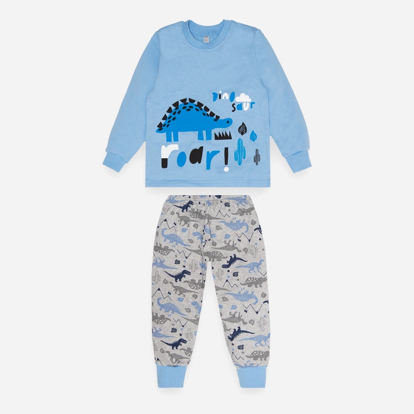 Акція на Піжама (світшот + штани) утеплена дитяча Gabbi 13333 110 см Блакитна від Rozetka