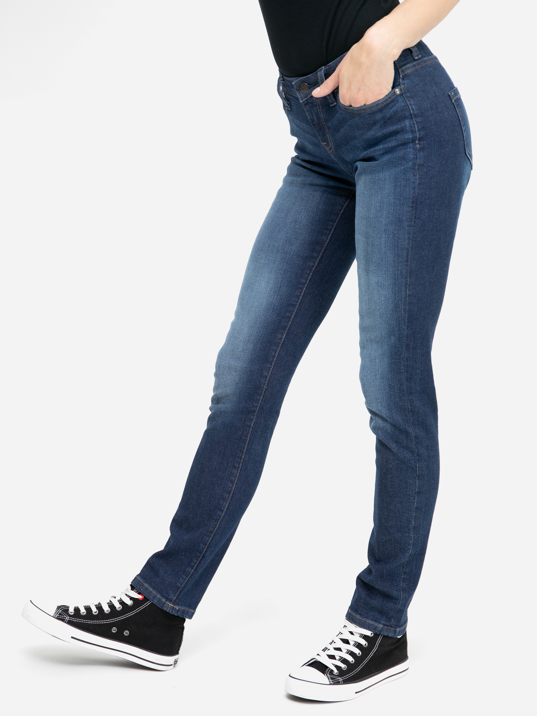 Акція на Джинси Slim fit жіночі Big Star 115052 Medium Jeans-447 W27L32 Темно-сині від Rozetka