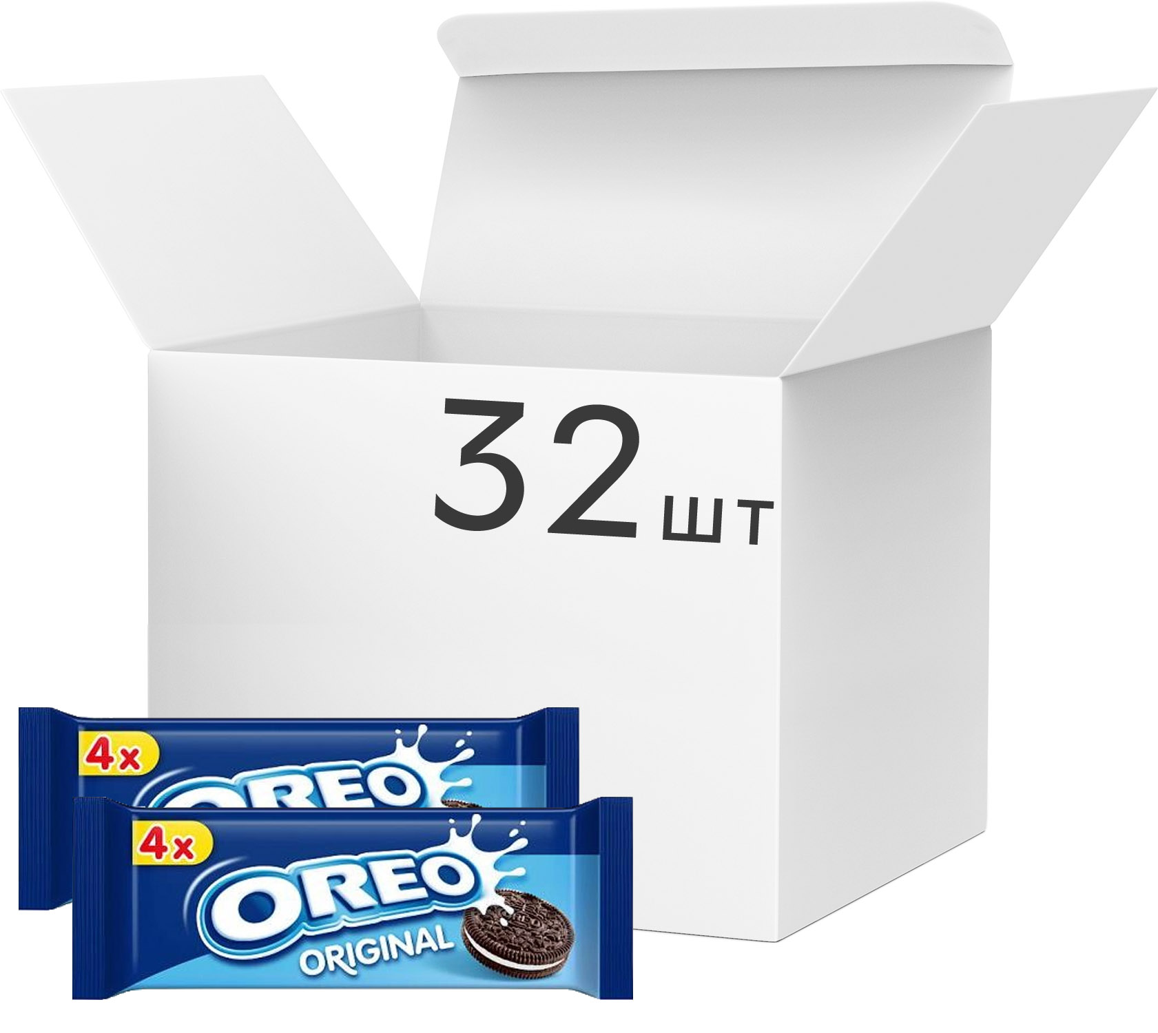 Упаковка печенья Oreo Original с какао и начинкой с ванильным вкусом 44 ...