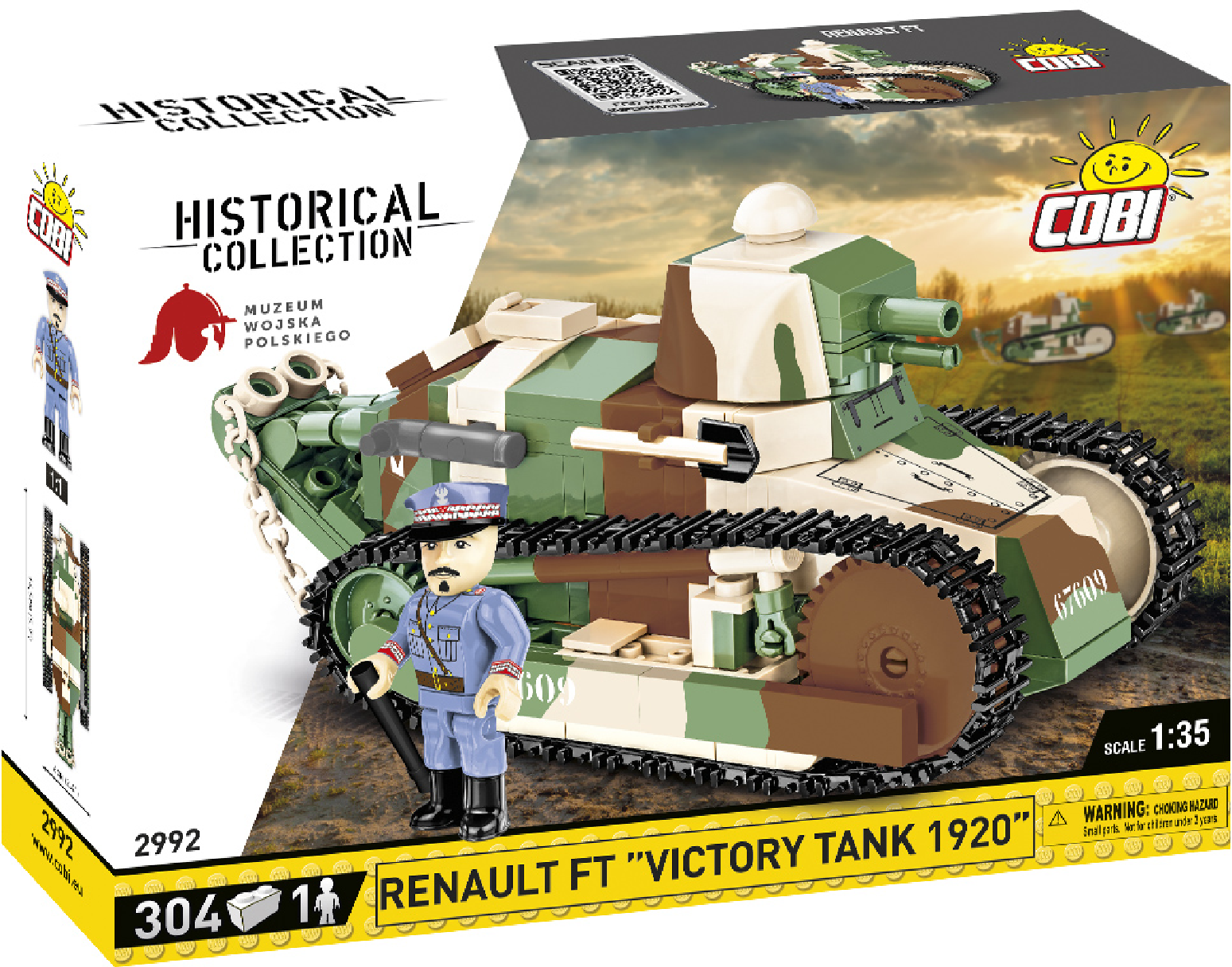 COBI Historical Collection WWII M24 Chafee Tank - 590 Piece Construction  Blocks Building Kit