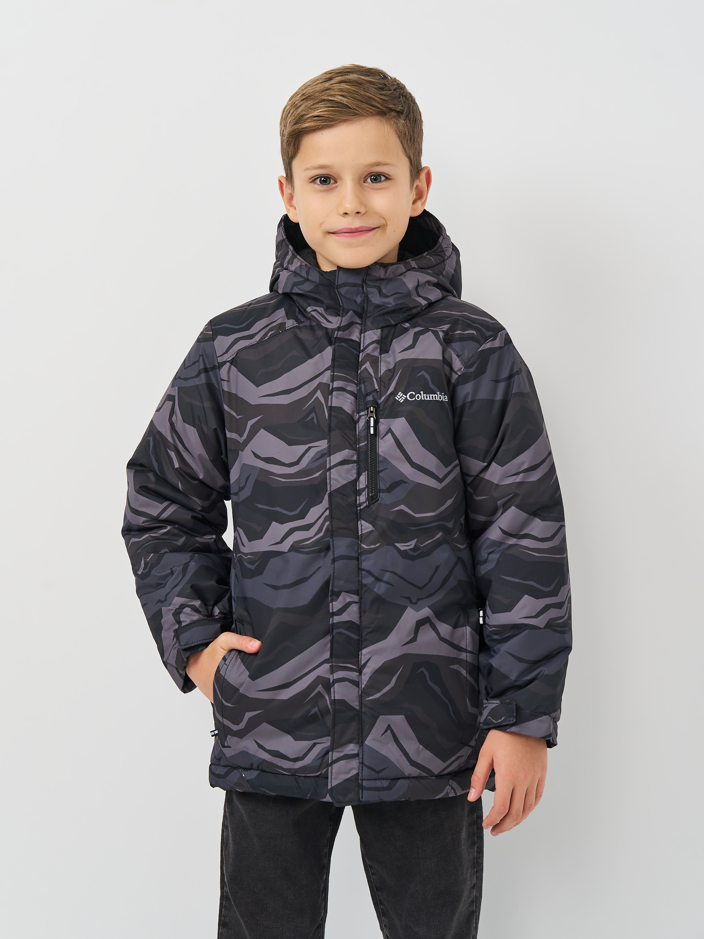 Акция на Підліткова демісезонна куртка для хлопчика Columbia Alpine Free Fall™ II Jacket 1863451-015 146-152 см (M) Чорна от Rozetka