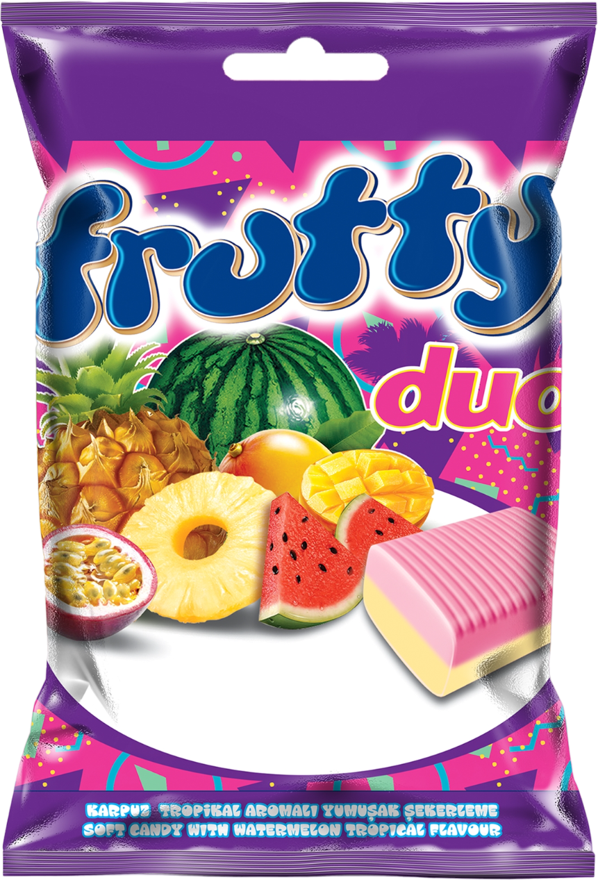 Жевательные конфеты Tayas Frutty Duo со вкусом Арбуз-Тропик 1 кг ...