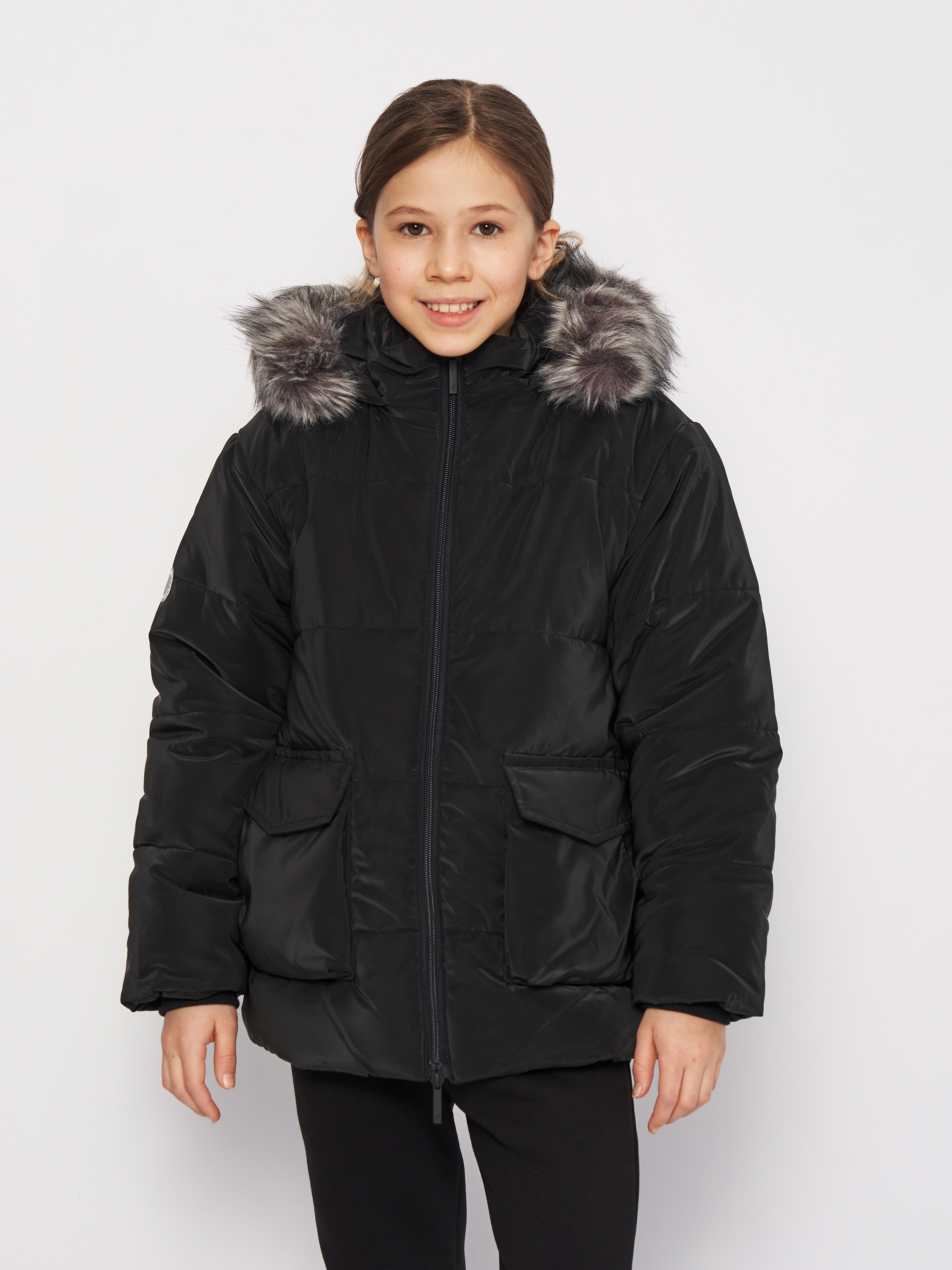 Акція на Підліткова зимова куртка для дівчинки Lemon Outerwear Jesie? Girl ZL3152107OJG-021 164 см Чорна від Rozetka