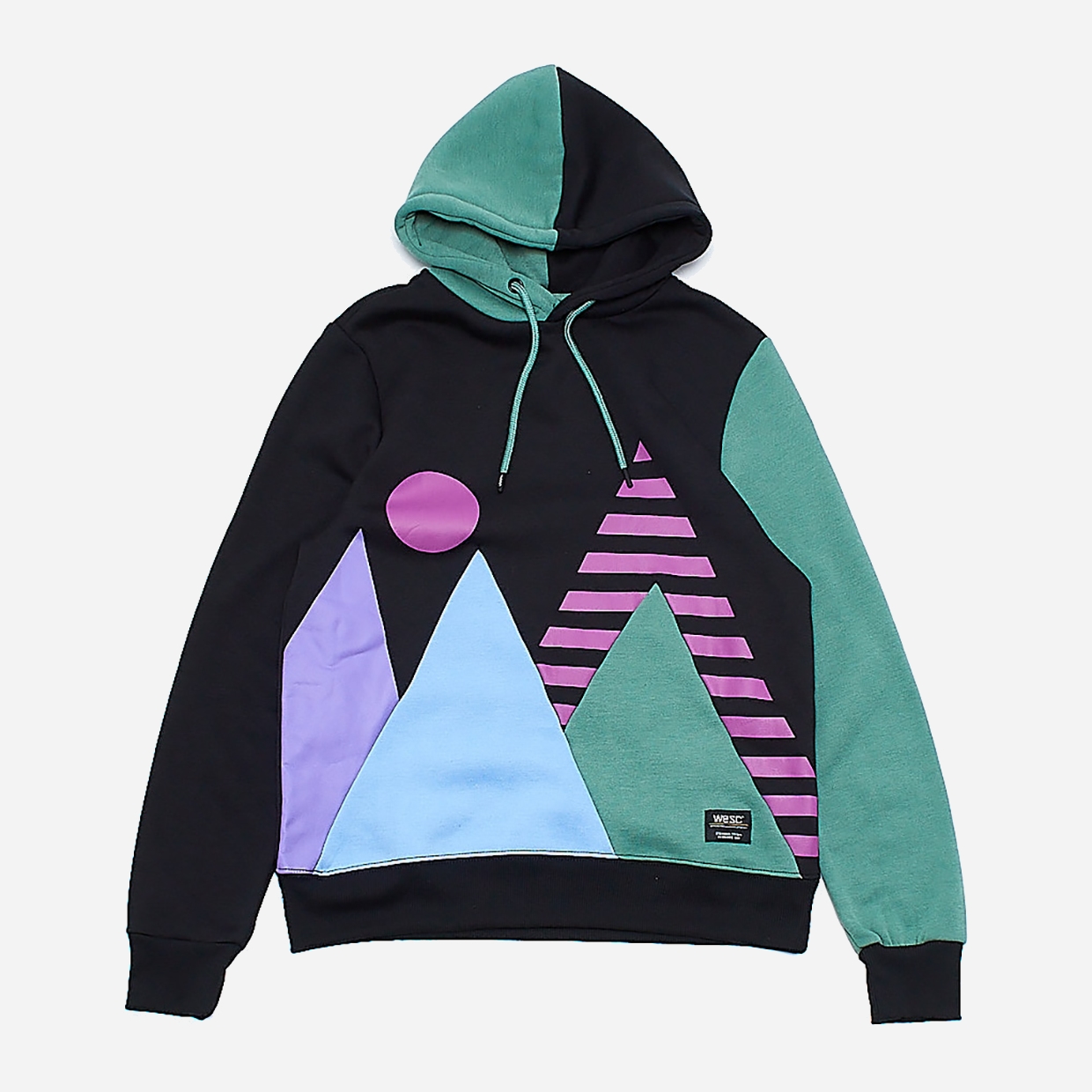 Худи на флисе мужское WeSC XAZ420836QTEY S Черное/Разноцветное ...