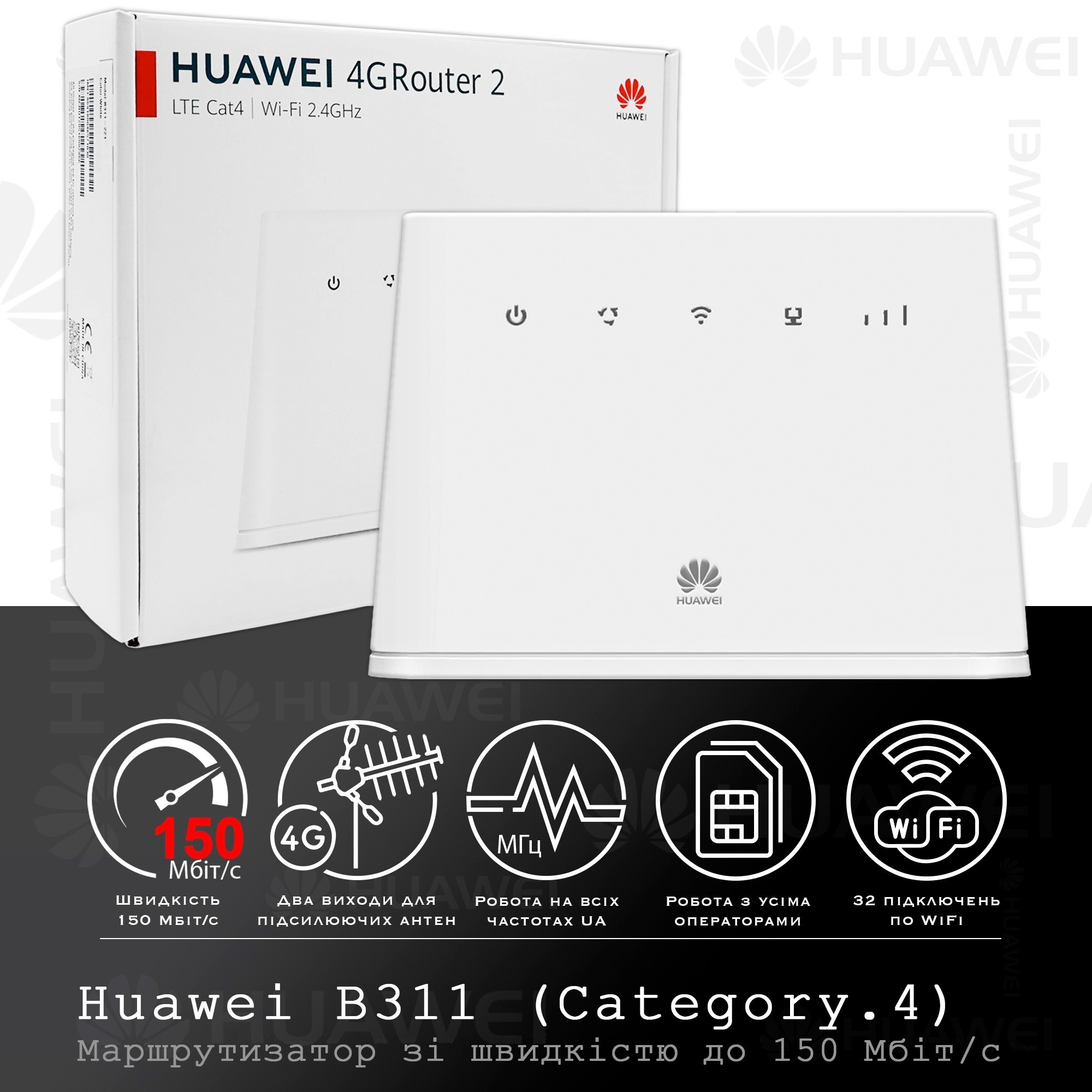 4G LTE стационарный WiFi маршрутизатор Huawei B311 221 CPE LTE ...