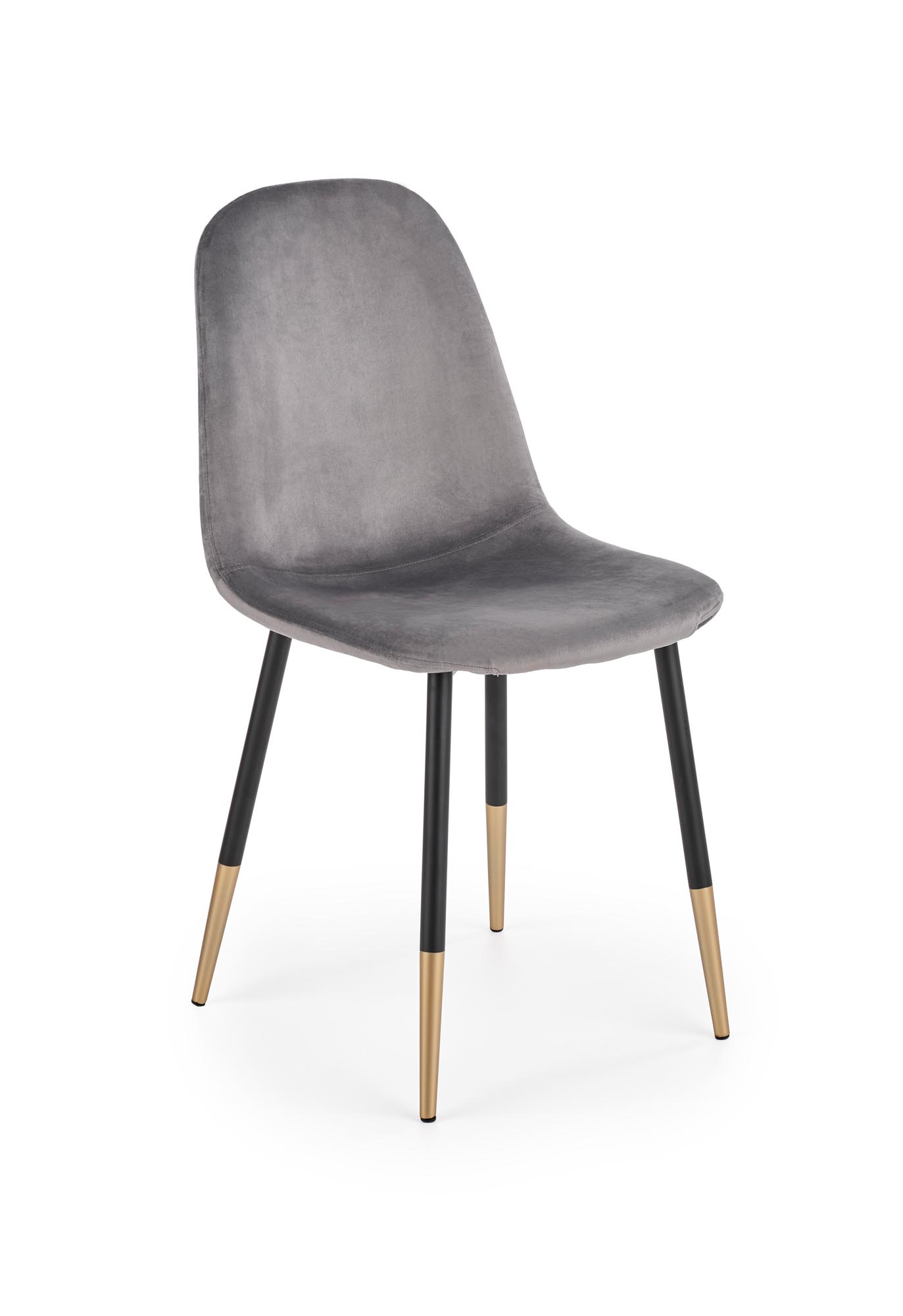 

Стул для кухни, кафе, бара, ресторана K379 сталь черный/бархатная ткань серый Halmar Польша