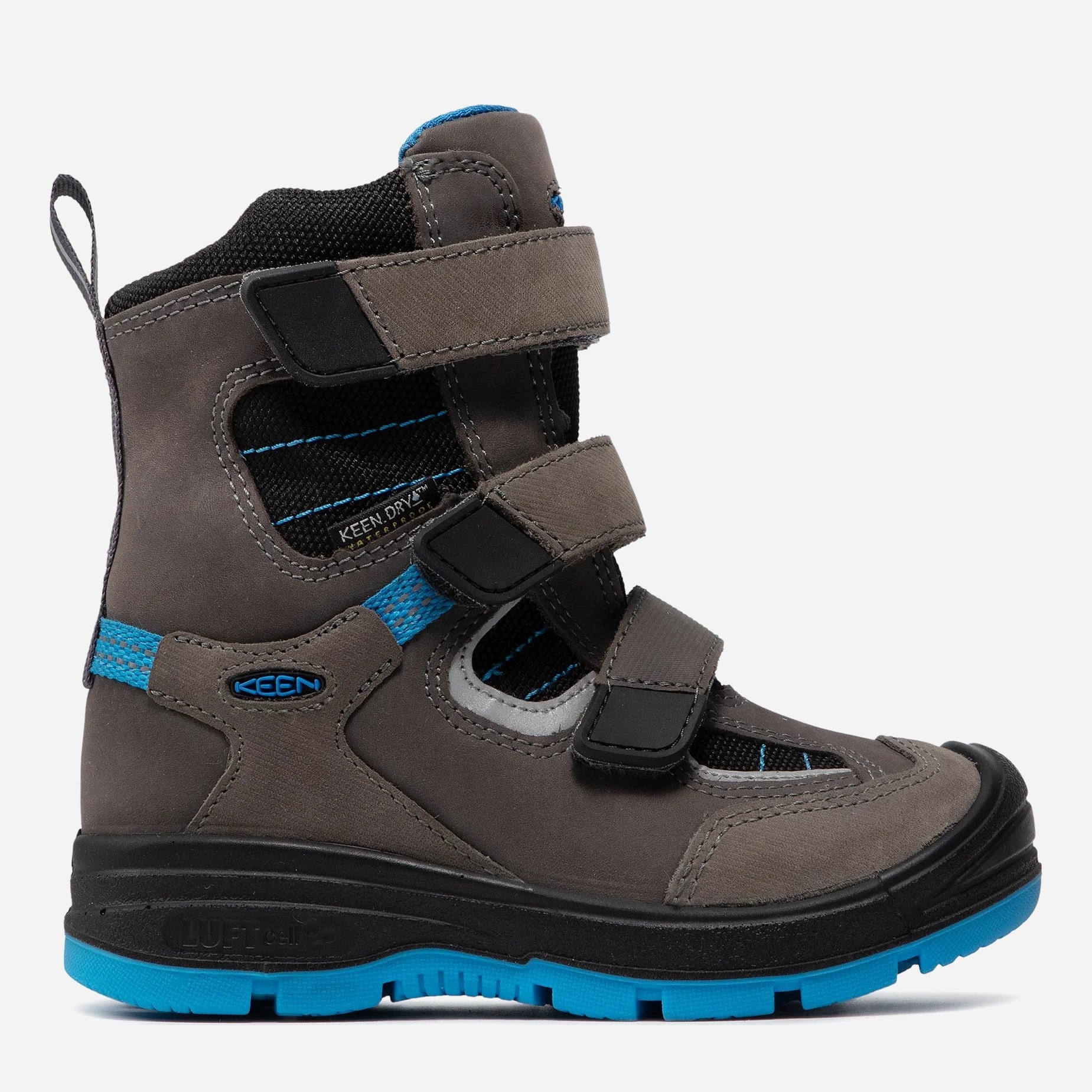 Акція на Підліткові зимові черевики для хлопчика Keen Redwood Winter Wp Y 1023682 37 (5) Коричневий/Блакитний від Rozetka