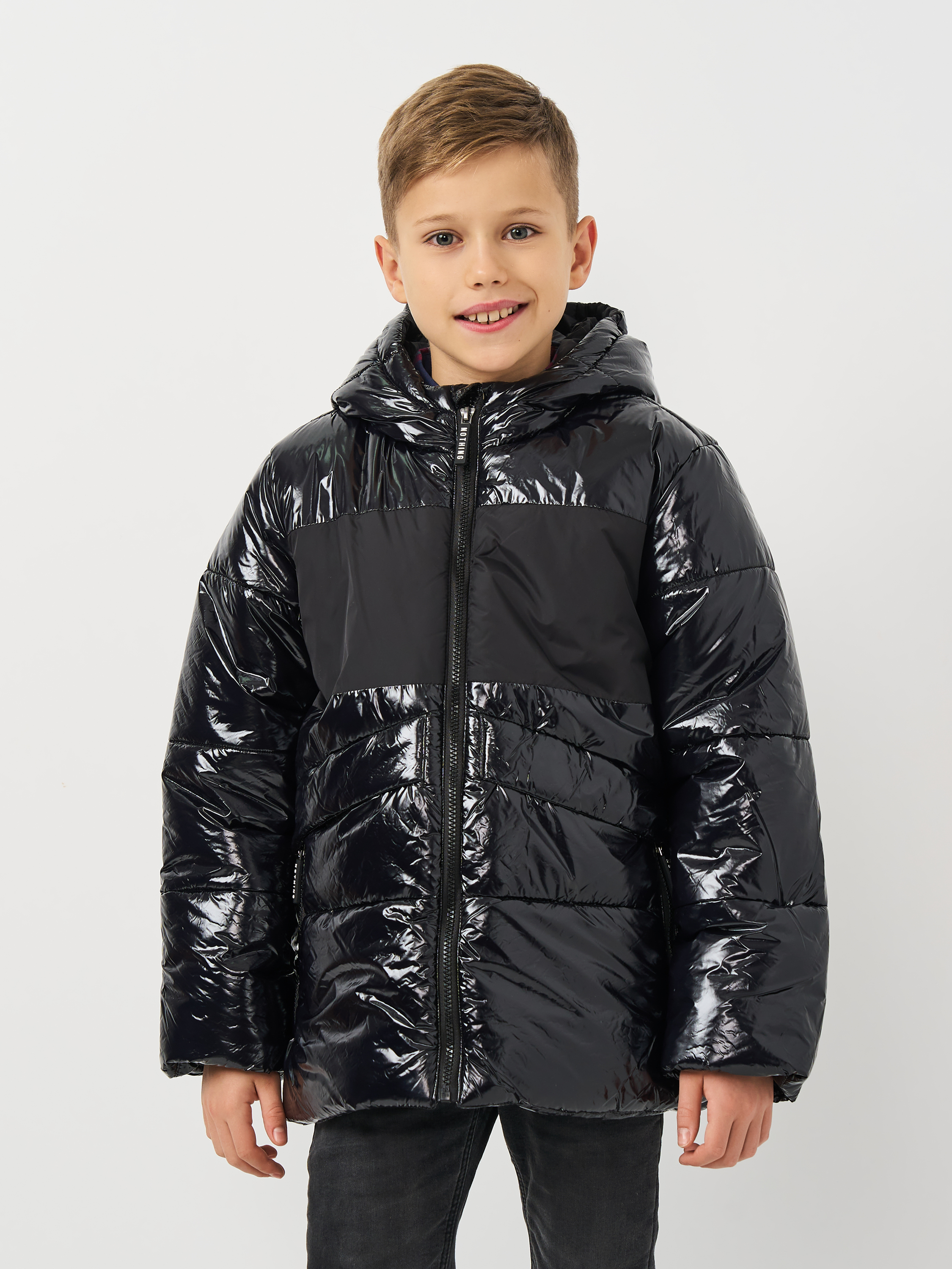 Акція на Куртка зимова дитяча Coccodrillo Outerwear Boy Kids ZC3152103OBK-021 128 см Чорна від Rozetka