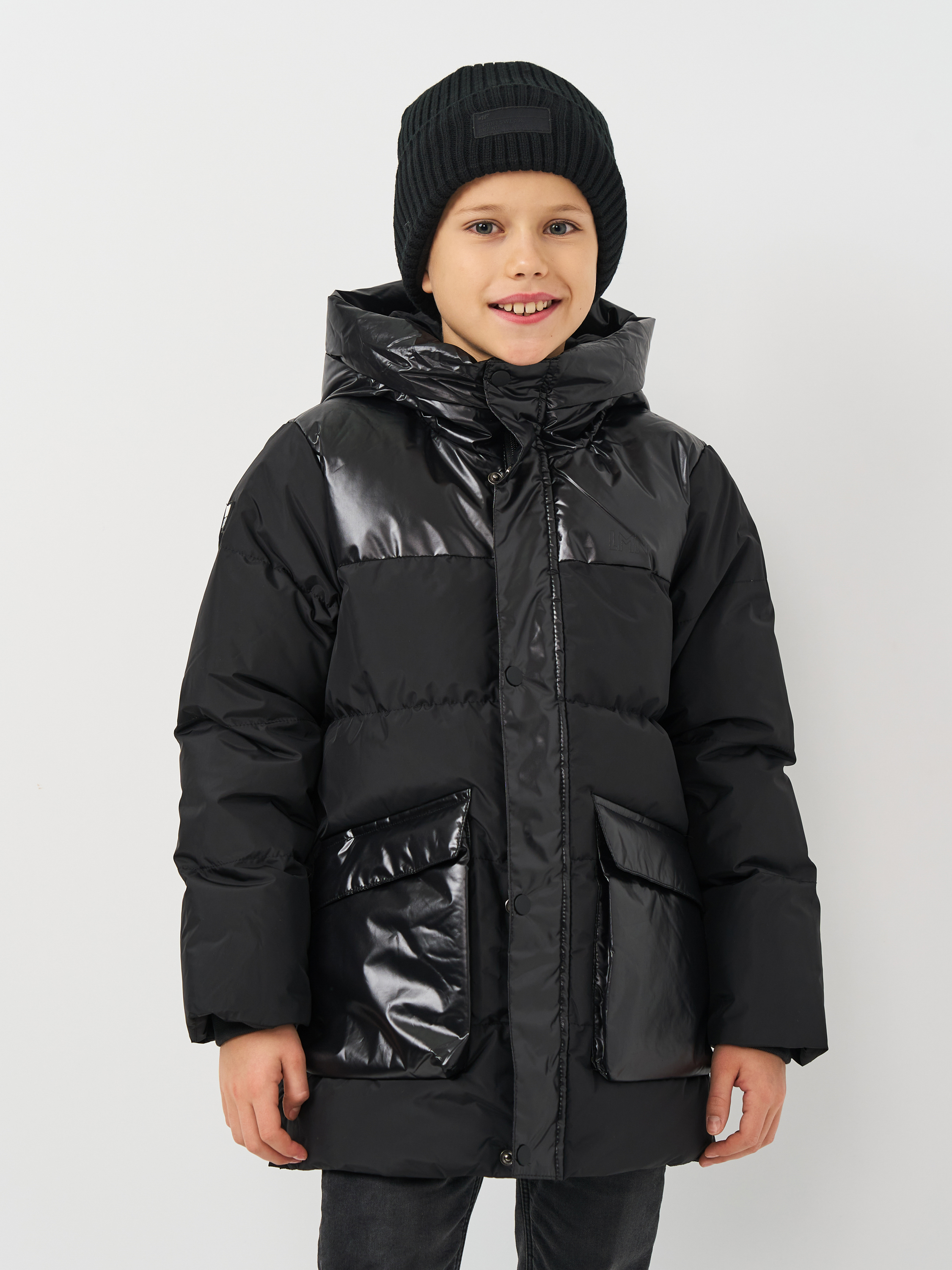 Акція на Куртка зимова дитяча Lemon Outerwear Jesie? Boy ZL3152101OJB-021 146 см Чорна від Rozetka