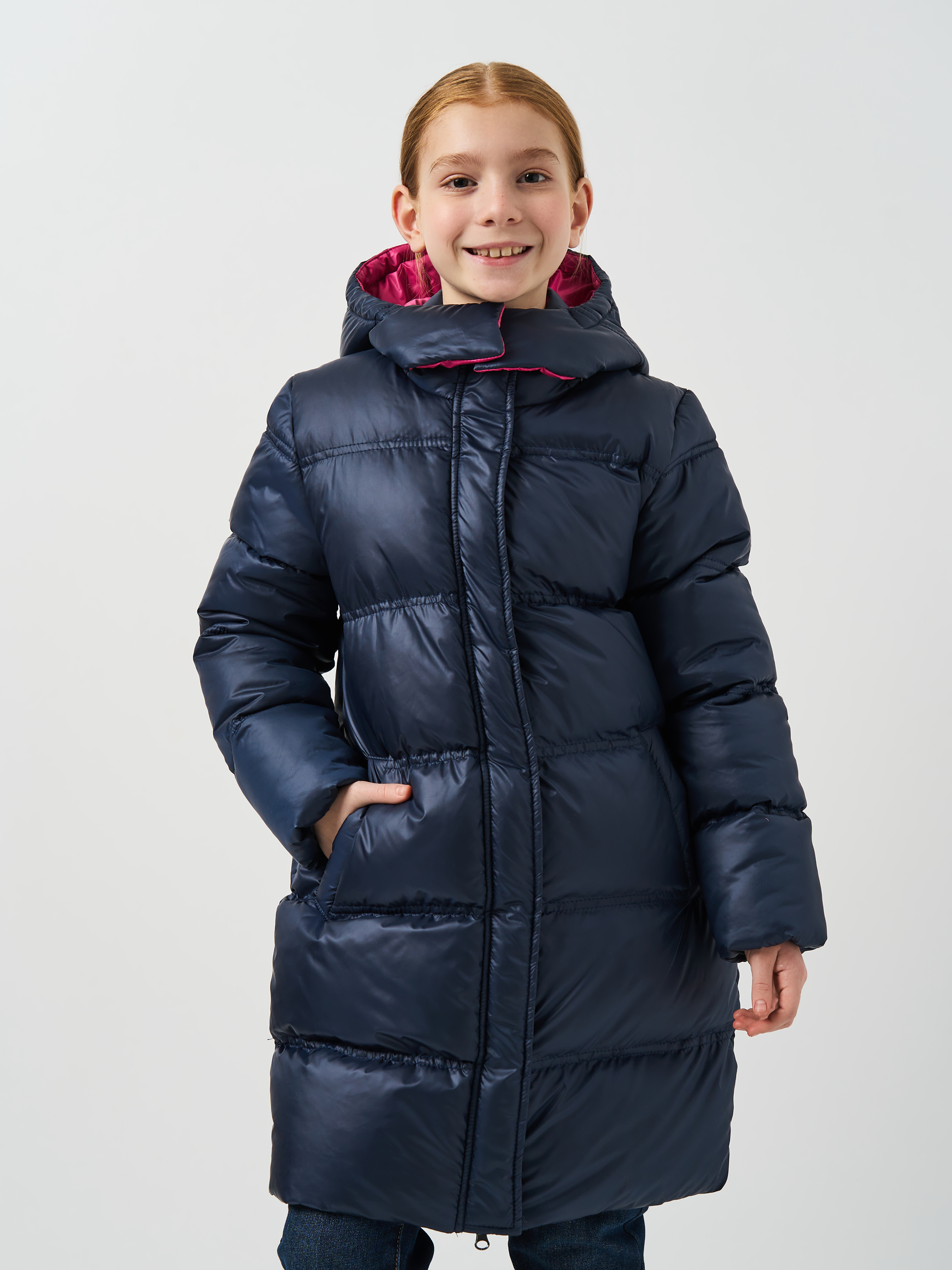 Акция на Дитяче зимове пальто для дівчинки Nui Very Милинда Г0000026491 128 см Синє от Rozetka