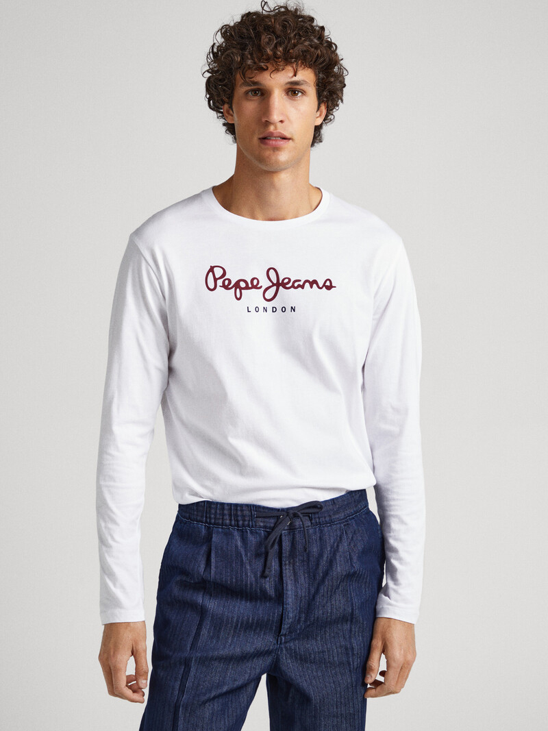 Акція на Лонгслів чоловічий Pepe Jeans London 105299771 M Білий від Rozetka