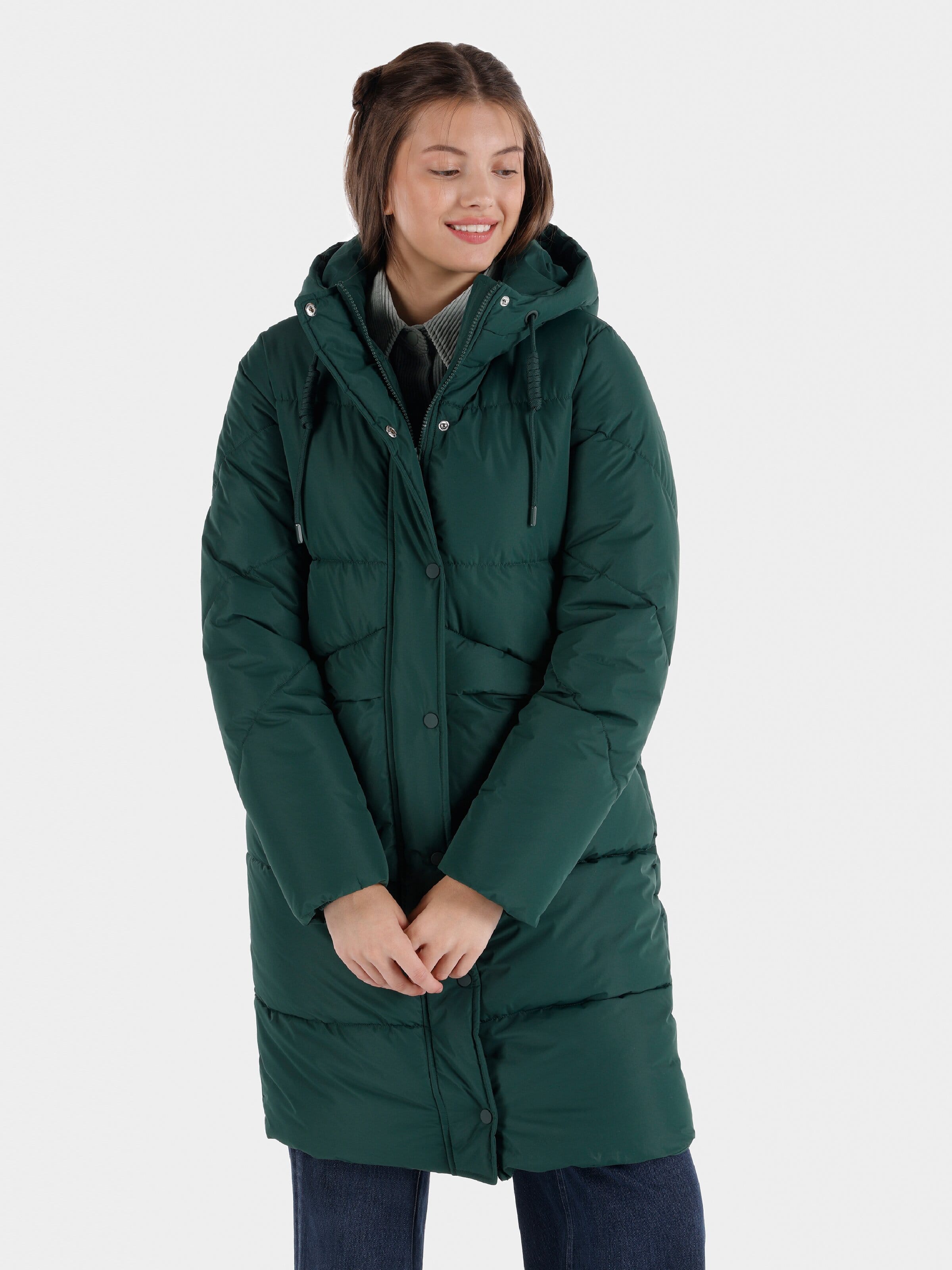 Акція на Куртка зимова довга жіноча Colin's CL1064973 XS Green від Rozetka