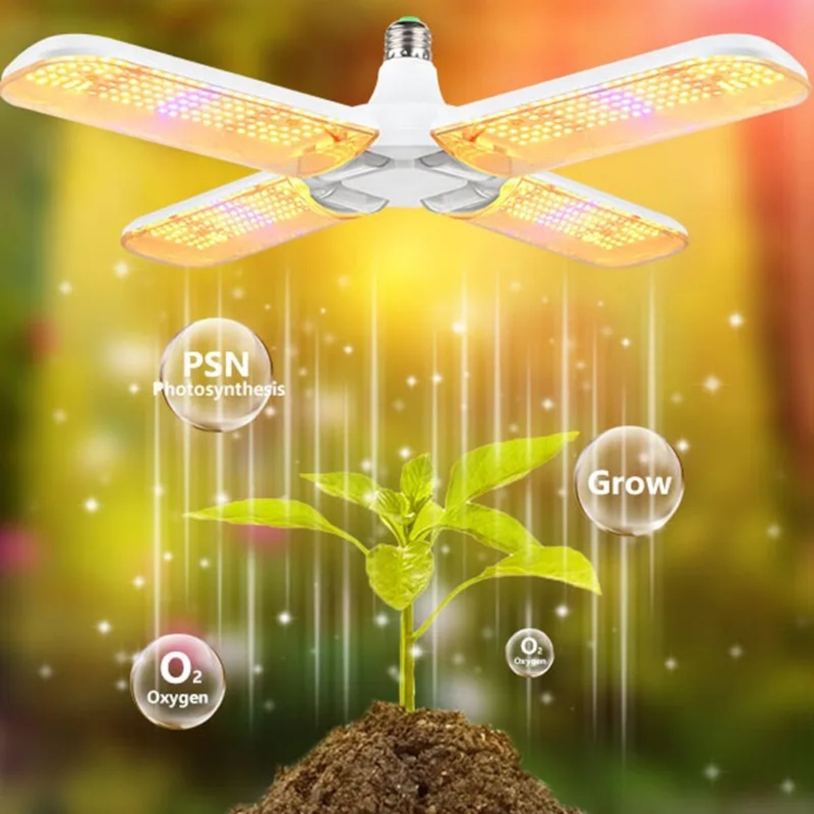 Светодиодная Фитолампа GrowLight под патрон E27 для Выращивания ...