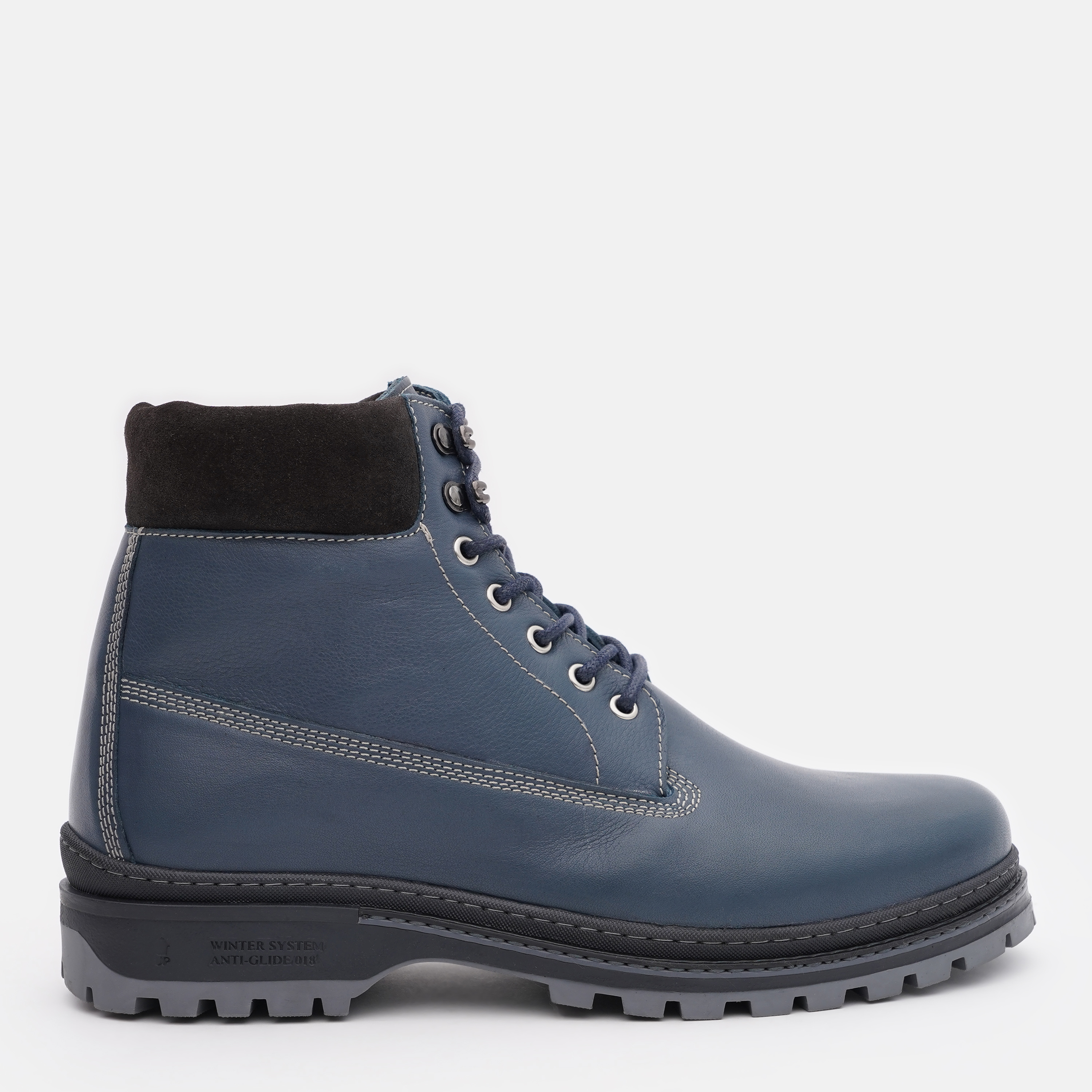 Акція на Чоловічі зимові черевики Prime Shoes 700 Blue Leather 16-700-32310 42 28 см Сині від Rozetka