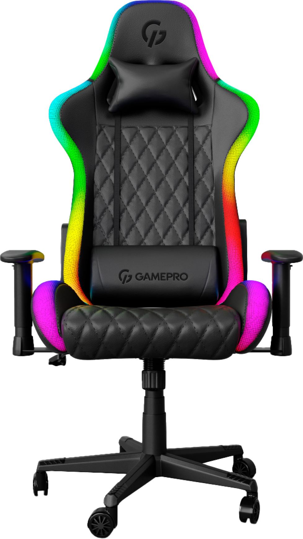 Кресло игровое GamePro Hero RGB Black (GC-700-Black) – фото, отзывы ...