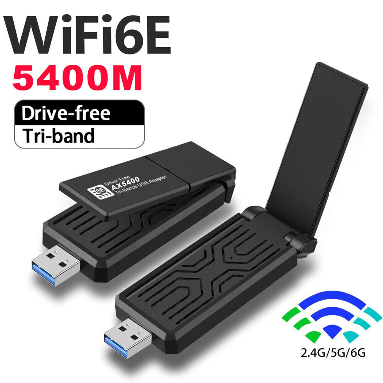 Wifi6E USB WiFi Dongle 5400Mbps Adaptateur USB 3.0 Récepteur Wifi