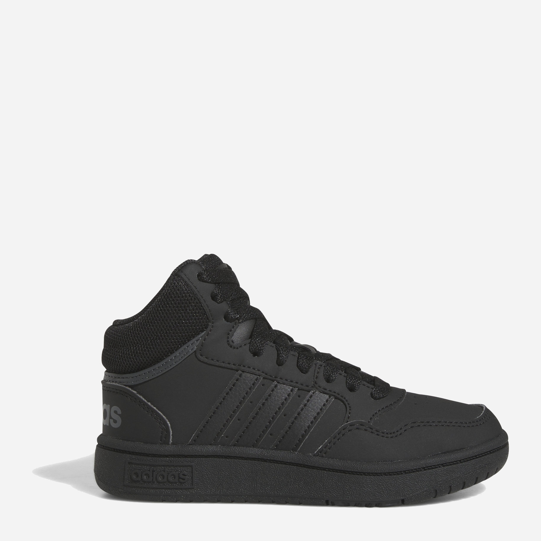 Акція на Черевики високі Adidas Hoops 3.0 Mid K HR0228 38 (5UK) Чорні від Rozetka