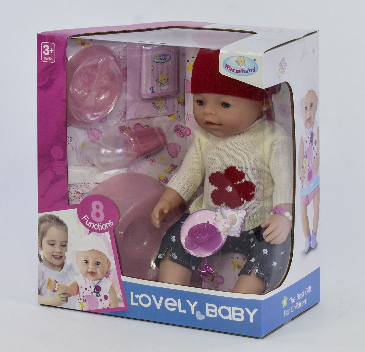 

Кукла пупс Warm Baby 8040-491 функциональный с аксессуарами высота 42 см