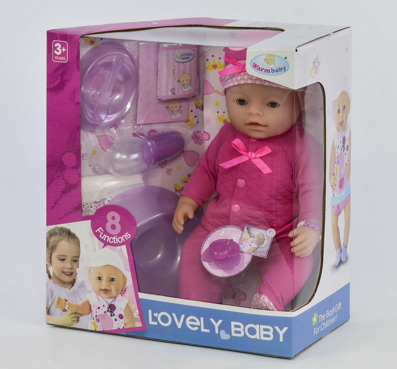 

Кукла пупс Warm Baby 8040-488 функциональный с аксессуарами высота 42 см