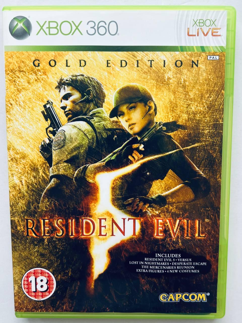 Resident Evil 5 Gold Edition, Б/У, английская версия - диск XBOX 360