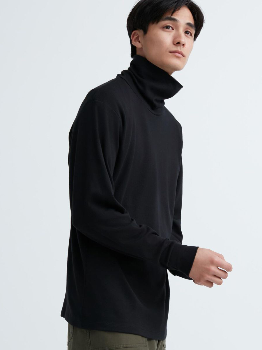 Гольф-водолазка мужская Uniqlo 913597292 L Черная (1159795117) – в ...