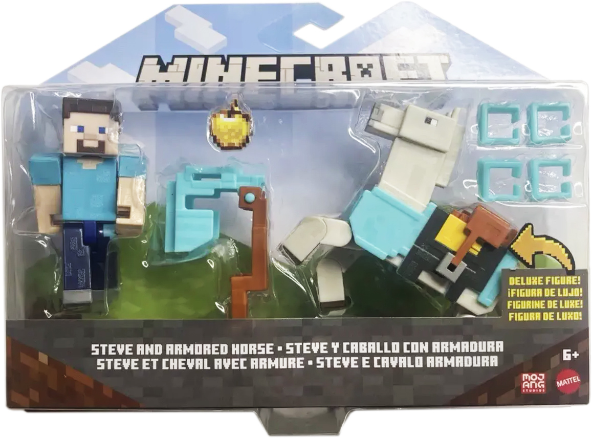 Zdjęcia - Figurka / zabawka transformująca Mattel Zestaw figurek  Minecraft Steve and Armored  