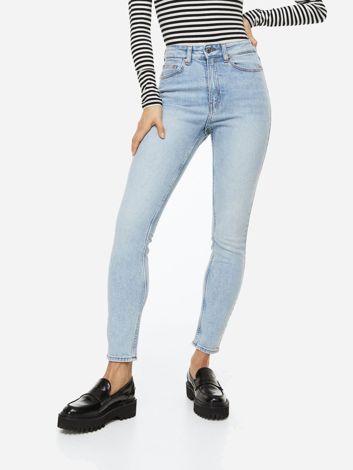 Акція на Джинси жіночі Skinny H&M 5730856arl 40 Світло-сині від Rozetka