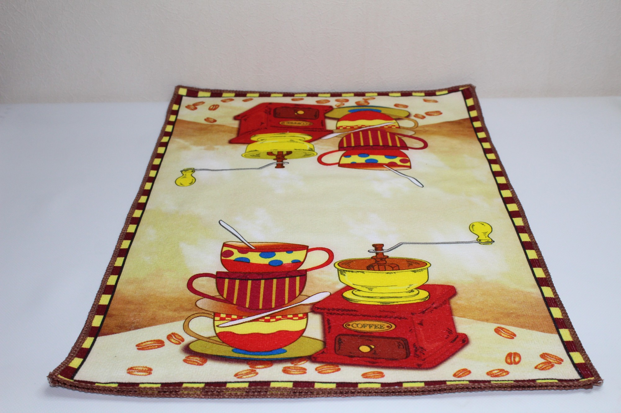 Полотенце для кухни из микрофибры 40х60 "Кружки и кофе" – фото, отзывы ...