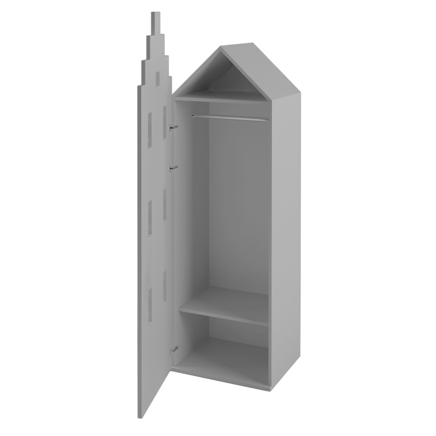 

Гардеробный детский шкаф Амстердам Little Room Little Room Baby House серый (SER-0881-3)
