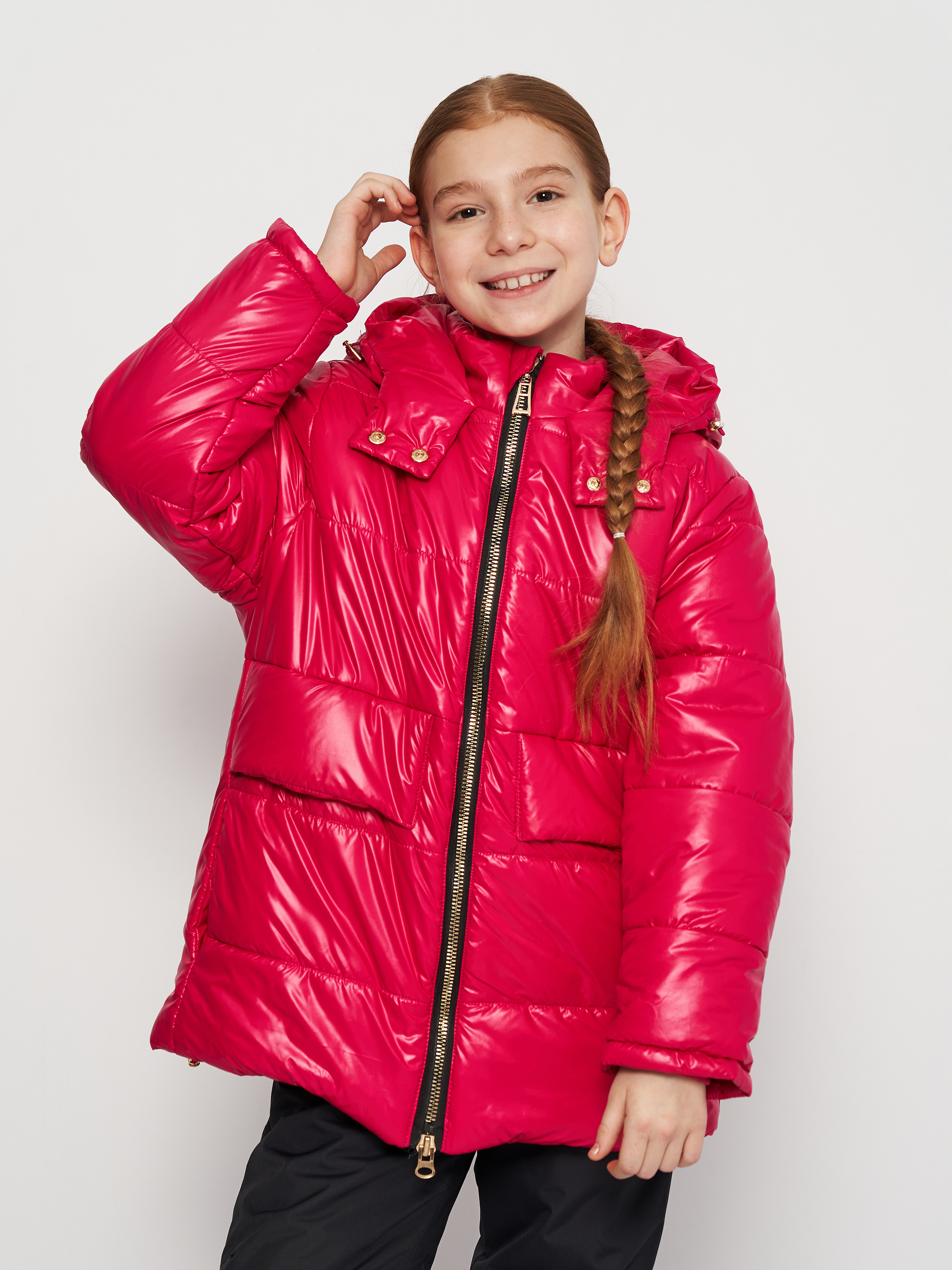 Акція на Підліткова зимова куртка для дівчинки Одягайко 20517 146 см Рожева від Rozetka