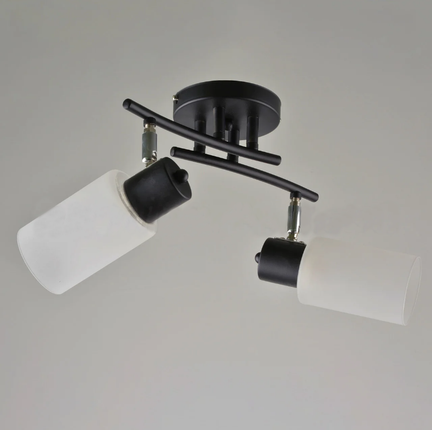 

Люстра на 2 плафона Svitlight D1299/2 BK/CR R