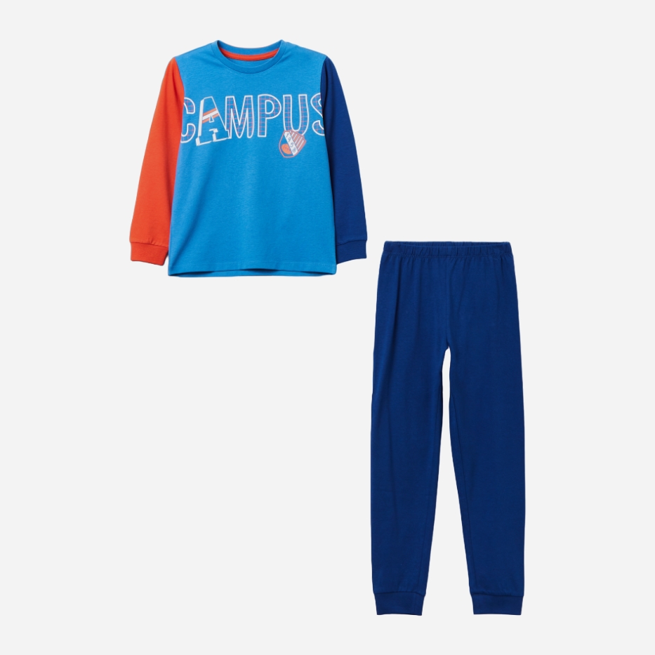 Акция на Піжама дитяча (світшот + штани) OVS 1844043 122 см Блакитна от Rozetka