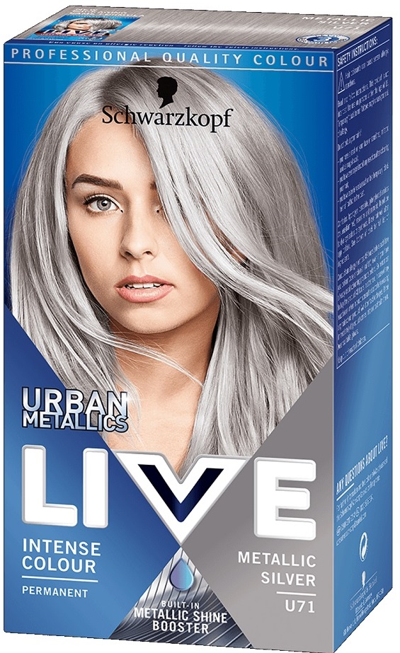 Краска для волос Schwarzkopf Live Urban Metallic U71 Metallic Silver ...