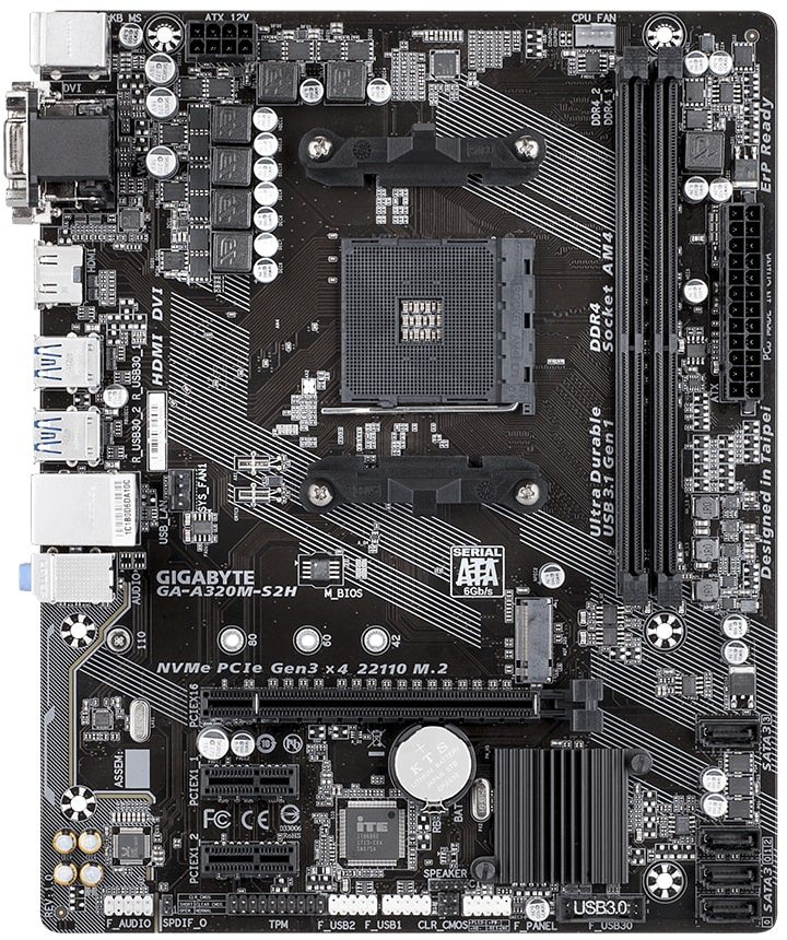

Материнська плата Gigabyte GA-A320M-S2H