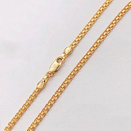 

Цепочка Xuping 50 см х 3 мм Итальянский Бисмарк медицинское золото позолота 18К А/В 3-0009